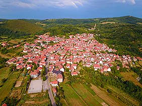 Zlatovo aerial picture by drone on 2017-07, almost whole village on picture
