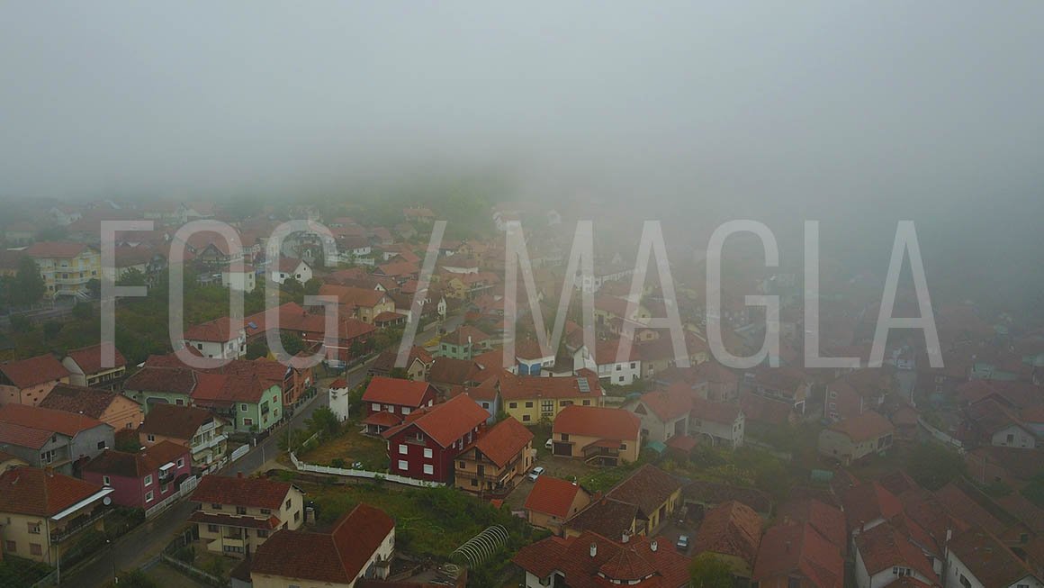 Zlatovo village picture under fog, slika pod maglom, 07/08/2017